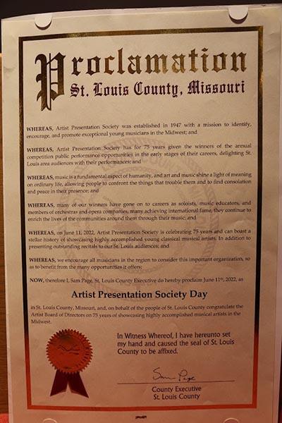 St. Louis County proclamation